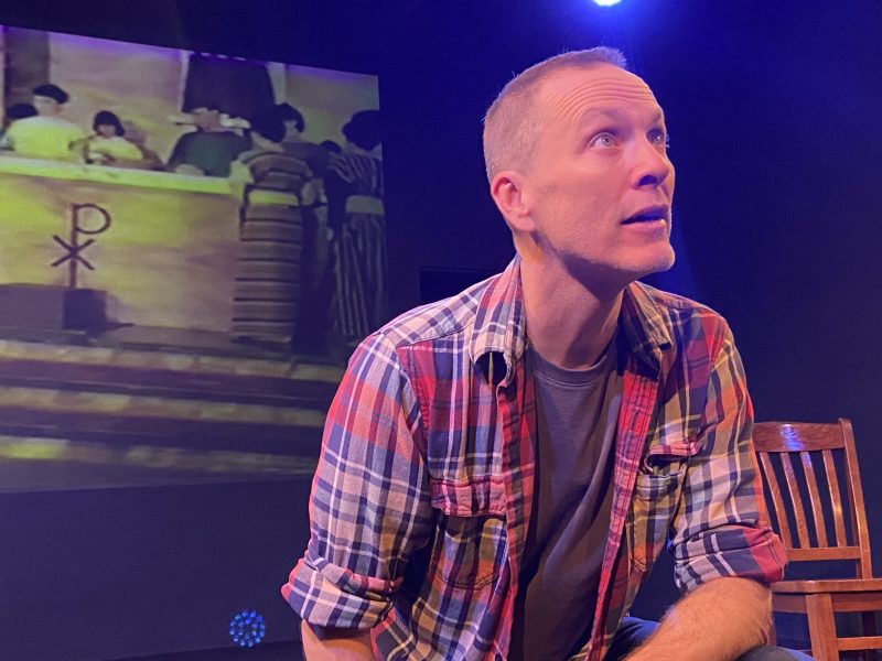 Jay Sefton Unreconciled LA Jay Sefton performing in "Unreconciled," his one-man play about his experience of clergy abuse as an eighth grader in a Philadelphia suburb